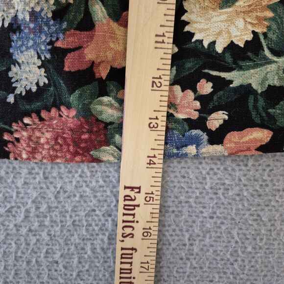 90s Cottontail Originals 2pc Black Velvet Collar Floral Print Jacket Skirt Set 7 - Picture 9 of 12